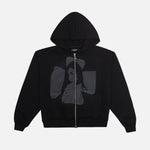 Pleasant Evil Cross Zip Hoodie Grey
