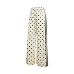 Adidas Satin Polka Dots Wide Leg Pants Off White