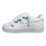 Nike Air Force 1 Low White Double Rope Laces All White