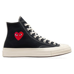 Converse Chuck Taylor All Star 70 Hi Comme des Garcons PLAY Single Heart Black – widok z boku