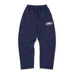 Corteiz Island Puff Print Open Hem Sweatpant Navy