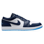 Jordan 1 Low Midnight Navy University Blue – widok z boku