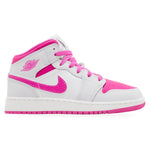 Jordan 1 Mid Fire Pink (GS) – widok z boku
