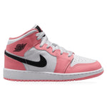 Jordan 1 Mid Pink Gaze (GS) – widok z boku