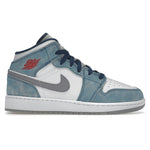Jordan 1 Mid SE French Blue Light Steel (GS) – widok z boku