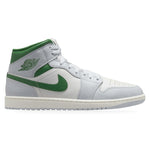 Jordan 1 Mid White Pure Platinum Pine Green – widok z boku