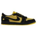 Jordan 1 Retro Low OG Quai 54 Black Tour Yellow Red – widok z boku