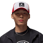 Jordan Rise Jumpman Trucker Cap White Red