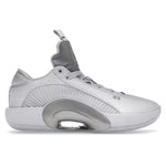 Jordan XXXV Low Metallic Silver (Clear Sole) – widok z boku