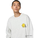 KAWS x Uniqlo Universe Sun Crewneck Light Grey