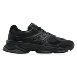 New Balance 9060 Triple Black Leather – widok z boku