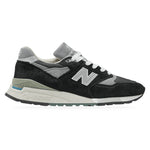 New Balance 998 MiUSA Black Silver – widok z boku