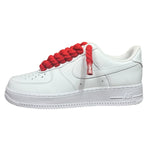 Nike Air Force 1 Low White Rope Laces Red