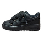 Nike Air Force 1 Low Black Double Rope Laces All Black
