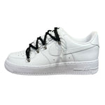 Nike Air Force 1 Low White Double Rope Laces Black Chains