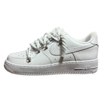 Nike Air Force 1 Low White Double Rope Laces All White
