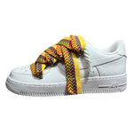 Nike Air Force 1 Low White Double Rope Laces Bright Multicolor Pattern
