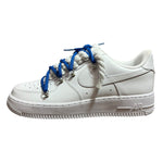 Nike Air Force 1 Low White Double Rope Laces Royal Blue