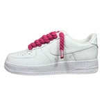 Nike Air Force 1 Low White Rope Laces Berry Pink