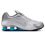 Nike Shox R4 Metallic Silver White Blue Lagoon