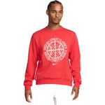 Nike Standard Issue Dri-FIT Basketball Crew-Neck Sweatshirt University Red/Heather/Pale Ivory