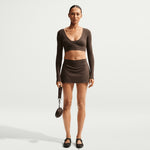 NikeSKIMS Matte Skort Nskm Dark Sepia Nskm Dark Sepia (W)