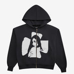 CROSS ZIP HOODIE SLATE GREY