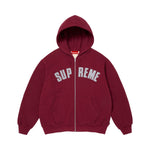 Supreme Arc Thermal Lined Zip Up Hooded Sweatshirt Cardinal