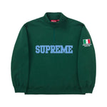 Supreme Milan Shop Flag Half Zip Pullover Green