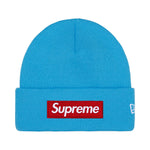 Supreme New Era Box Logo Beanie Cyan
