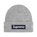 Supreme New Era Box Logo Beanie Heather Grey