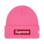 Supreme New Era Box Logo Beanie Magenta