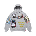 Supreme Stickers Hooded Sweatshirt Heather Grey