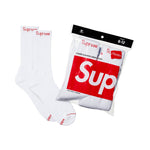 Supreme x Hanes Crew Socks (4 Pack) White