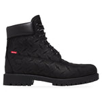 Supreme x Timberland 6 Inch Premium Waterproof Boot Embossed Diamond Plate Black – widok z boku