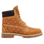 Supreme x Timberland 6 Inch Premium Waterproof Boot Embossed Diamond Plate Wheat – widok z boku