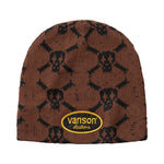 Supreme x Vanson Leathers Skull Beanie Brown